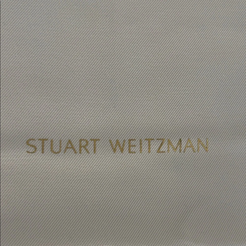 Stuart Weitzman Satin Dust Bag in White - 14x10